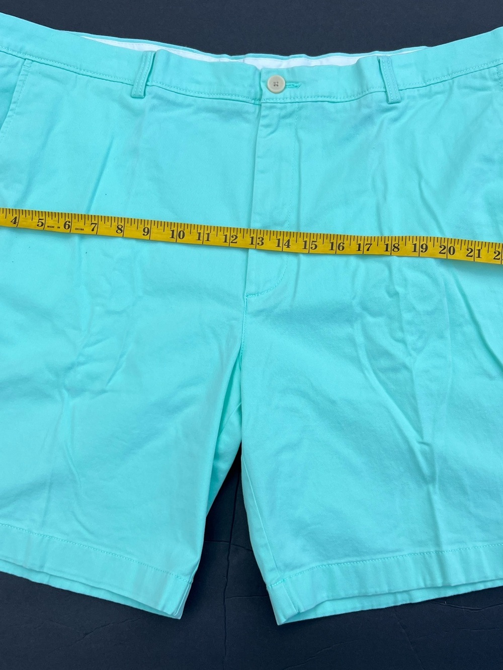 Roundtree & Yorke Seafoam Flat Front Cotton Shorts